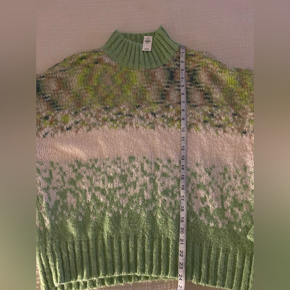 NWT Aerie Fair Isle Mockneck Sweater Size XL Beautiful - Picture 6 of 7